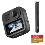 Pack GoPro Max 360 + Perche d’extension gratuite + Carte mémoire Sandisk 128 Go gratuite (5,6K)