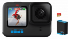Caméra d’action GoPro Hero 10 avec batterie de remplacement et micro SD 32 Go + abonnement GoPro d’un an ou dans un pack d’accessoires