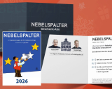 Abonnement cadeau signé à la main avec calendrier de l’UE 2026 du Nebelspalter