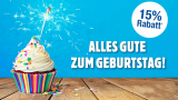 Jumbo bon pour 15% de réduction à partir de 50 francs de commande pour l’anniversaire