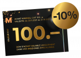 100.- au prix de CHF 90.- dans les enseignes spécialisées Migros de Romandie