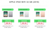 APPLE iPad 2018 Wifi, 9.7″, 32 Go (en 3 couleurs : gris sidéral, argent, ou doré) chez microspot au meilleur prix de 289 CHF