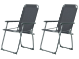 Chaise de camping KOOR Comodo Grigio, 2 pièces