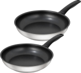 Kuhn Rikon Classic Set de 2 poêles à frire en acier inoxydable revêtu (24 cm / 28 cm) chez Galaxus