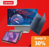 Jusqu’à 30% de réduction sur une sélection de produits Lenovo chez Fust