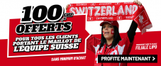 Chez LIPO – 100 francs offerts, si vous portez le maillot de l’équipe Suisse !