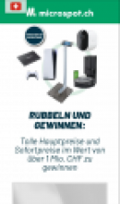 Concours chez Microspot avec des prix instantanés (10 CHF à partir d’un montant minimum d’achat de 100 CHF)