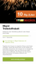 Une réduction de 10 centimes par litre en faisant le plein chez Migrol avec migrolino App !