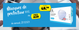 Un pack de 50 masques de protection FFP2 pour 49,99 CHF chez Aldi
