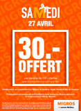 Ce samedi chez melectronics à Balexert : Un bon cadeau de 30 CHF par tranche de 150 CHF d’achat!