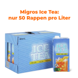 Le légendaire Migros Ice Tea en lot de 10 avec 40 % de réduction – offre valable uniquement jusqu’au 22 juillet.