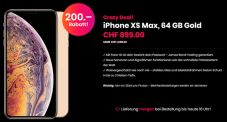iPhone XS Max 64 Go couleur dorée chez 123mobile.ch au meilleur prix de 899.00 CHF