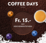 Nespresso : Bon de 15 CHF à partir d’un achat de 250 cafés Nespresso ou 25 CHF pour l’achat de 350 cafés
