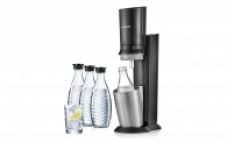 Un pack important pour la machine à eaux pétillantes Sodastream CRYSTAL de couleur noire chez Nettoshop