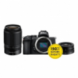 Pack appareil photo sans miroir NIKON Z50 + 50-250 mm F/4,5-6,3 + 16-50mm F/3,5-6,3 (20,9 MP, Sans fil) chez Microspot