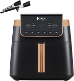 Ninja MAX PRO Heissluftfritteuse (6.2 L, compatible lave-vaisselle) avec pince en silicone sur Amazon