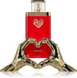 Extrait de parfum NUSUK Saher pour femme, 100 ml, disponible sur Amazon, Notino et Galaxus