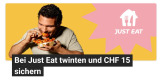 (éventuellement personnalisé) Twint – 10/15 CHF de cashback chez Just Eat