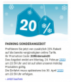 20% de réduction sur la réservation des places de parking à l’aéroport de Zurich