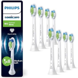Philips Sonicare W2 Optimal White, Têtes de brosse de rechange originales, Blanc, Lot de 8, HX6068/87