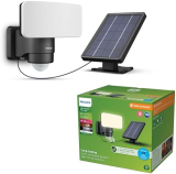 Philips Tylus Lampe solaire de sécurité pour l’extérieur avec capteur, 3000K lumière blanche, 1000/50lm, noir