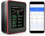 Appareil de mesure de la qualité de l’air professionnel 15-en-1 avec application – CO₂, particules fines, PM2.5/PM10, COV/ Bon de réduction