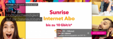 QoQa x Sunrise – 10 Gb / s (1,25 Go / s) Internet We Home L avec une remise à vie