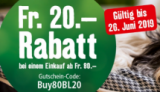 Chez Fressnapf : 20 CHF de remise (à partir d’un achat d’une valeur minimale de 80 CHF)