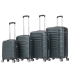 Lot de 4 valises à coque rigide AVA, couleur émeraude