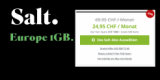 Salt Europe : tout illimité en Suisse + à l’étranger tout illimité (mais uniquement 1 Go de données) pour 24,95 CHF, offre destinée aux clients B2B
