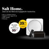 Salt Fiber (10 Gbit/s + TV) + 200 CHF de cashback, activation gratuite incluse + Apple TV 4K, rabais à vie