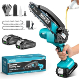 Seesii Mini Tronçonneuse avec 2 Batteries.