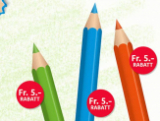 Au supermarché Le Shop : 15 CHF de bonus sur les crayons de couleur trouvés + 30 CHF s’il s’agit d’une première commande + 10 CHF si vous avez été parrainé par un ami (uniquement pour les nouveaux clients, à partir d’une valeur de commande minimale de 99 CHF) !