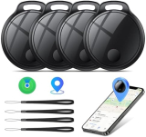 Pack de 4 Étiquettes de Suivi Intelligentes, Trouveur de Clés, Compatible avec Apple Find My APP (uniquement iOS) / 50% avec Coupon