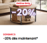 SONGMICS&nbsp;: -20&nbsp;% sur le mobilier et le rangement chez Conforama – Offre valable uniquement en ligne