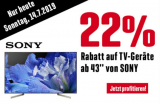 Uniquement aujourd’hui, chez Interdiscount : 22% de réduction sur les TV Sony de 43″ et plus!