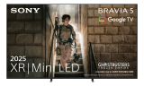 SONY BRAVIA 5 XR K-55XR55 à 999.- avec Soundbar HT-S2000 offerte Mini TV LED (plat, 55” / 139 cm, UHD 4K, Google Smart TV)