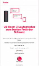 L’enceinte mobile, sans fil, UE Boom 3 Sunrise Edition (uniquement pour les clients Sunrise)