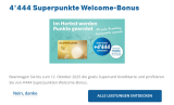 CHF 44.40 – Bonus de bienvenue en Superpoints pour une carte de crédit Supercard gratuite