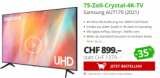 Téléviseur Crystal 4K de 75 pouces chez DayDeal