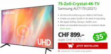 Téléviseur Crystal 4K de 75 pouces chez DayDeal