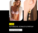Jusqu’à demain seulement : 40% de réduction sur la lingerie, les bijoux et les parfums chez Jelmoli Shop, par exemple Versace Eros 100ml EdT