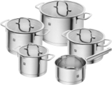ZWILLING TrueFlow : Set de 5 casseroles, avec passoire intégrée dans le couvercle en verre chez Amazon