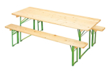 Ensemble de bancs de fête Oecoplan | 220 × 80 × 74 cm, frais de port inclus (ensemble similaire chez Landi pour 248 francs)