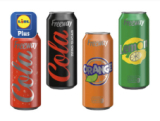 Canettes de boissons gazeuses Lidl (Citron, Orange, Cola et Cola Zero) pour 0.19 CHF par boîte (avec LIDL Plus)