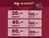 Bon de réduction Manor : économisez jusqu’à 60 CHF dans le secteur non alimentaire jusqu’au 14 septembre 2025 (via l’application Manor)