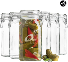 Lot de 6 bocaux à conserve de 1.45 L Mäser Domestic chez Nettoshop