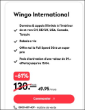 Wingo International (données & appels illimités en CH, UE/UK, USA, Canada, Turquie) + activation gratuite et option 5G pour 5 CHF