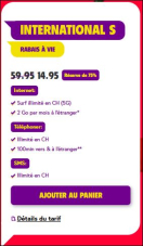 TalkTalk International S à nouveau pour 14.95 CHF