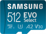 Carte microSD Samsung EVO Select (2021) + adaptateur SD, capacité de 512 Go, chez Amazon